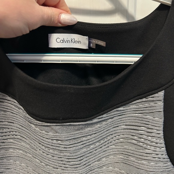 Calvin Klein Black and Gray Midi Dress - Picture 2 of 3